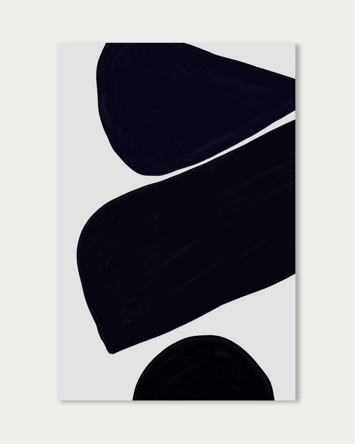 Balancing Shapes Monochrome Wall Art