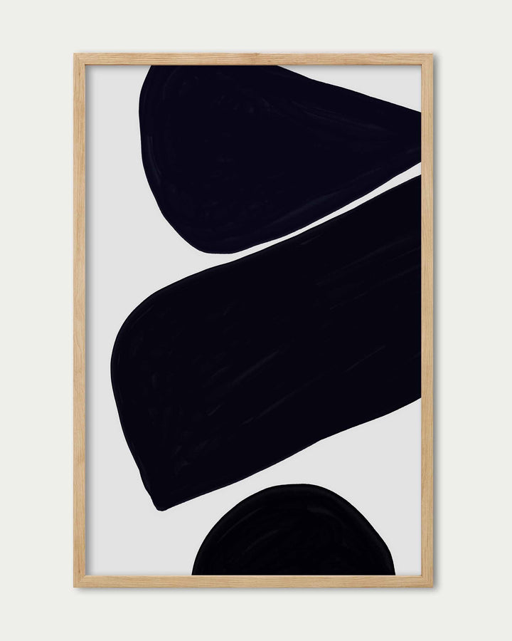 Balancing Shapes Monochrome Wall Art