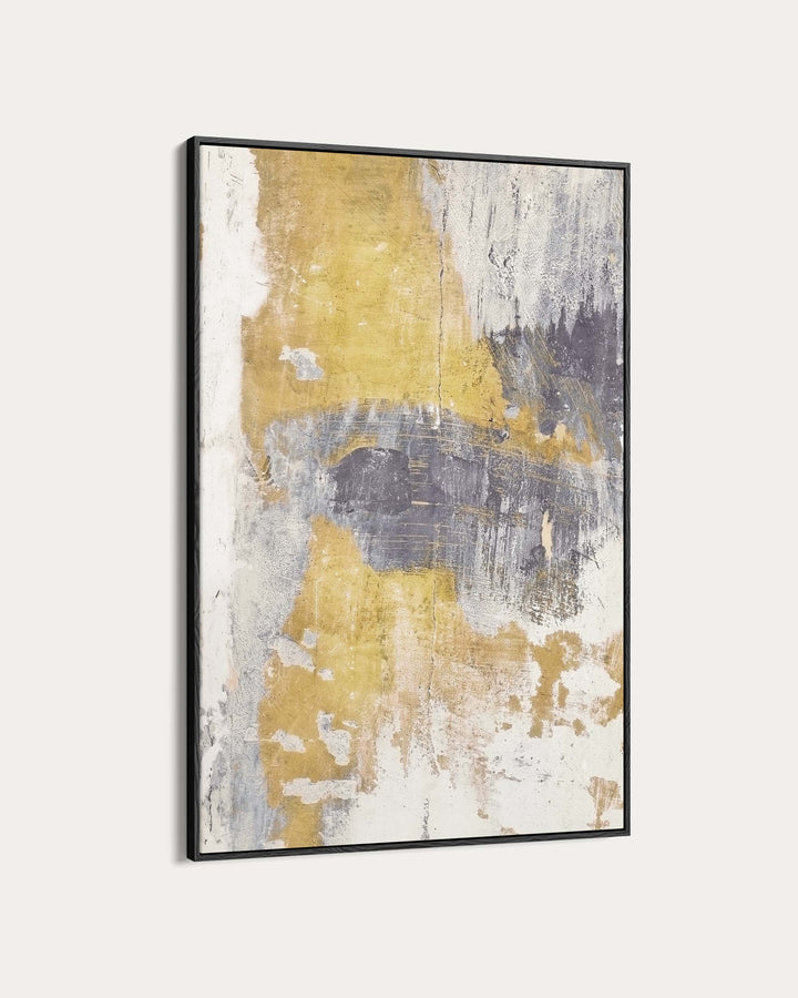 Gold & Grey Texture Wall Art Print