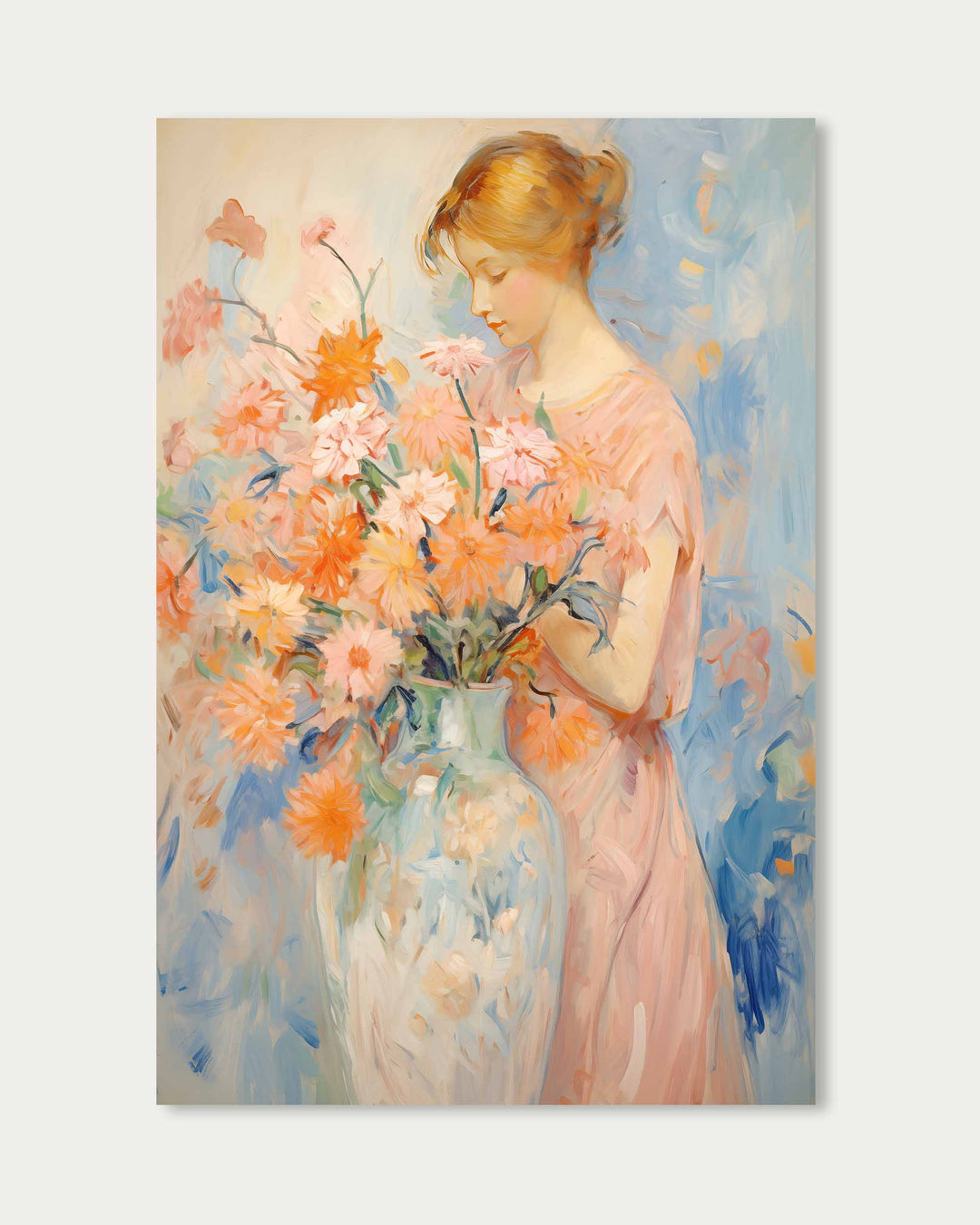 Arranging Flowers Wall Art Print