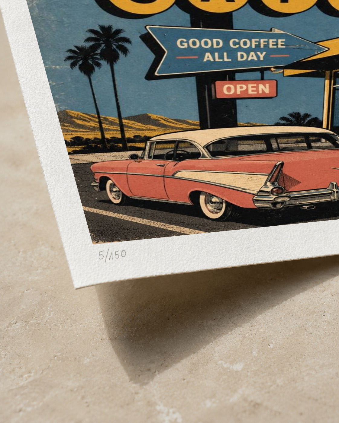 Palm Cafe 2 | Limited Edition Print — Close-up
