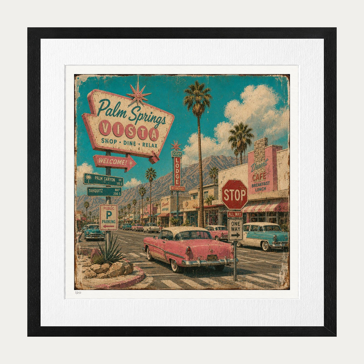 Palm Springs | Limited Edition Print — Black Frame