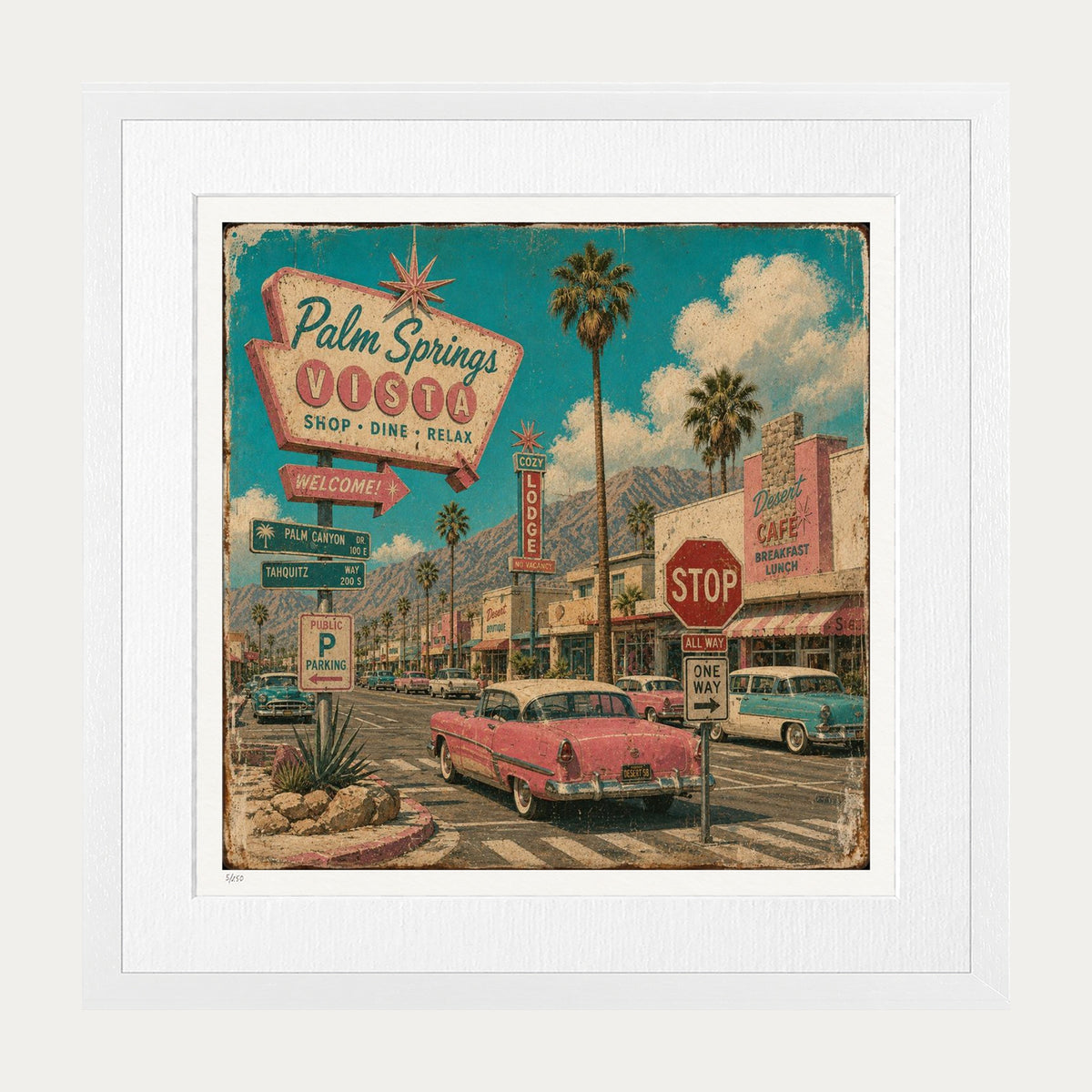 Palm Springs | Limited Edition Print — White Frame