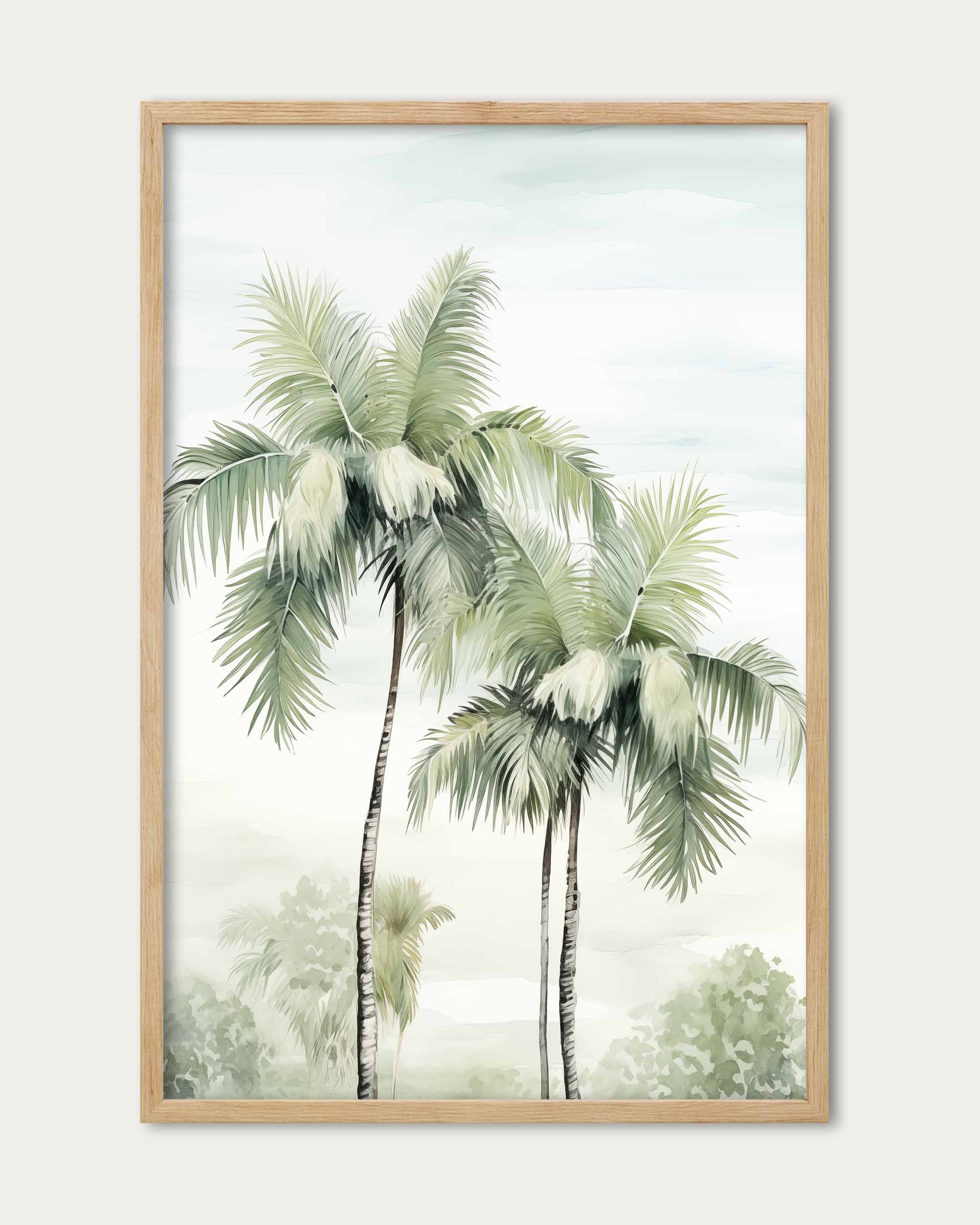 Two Palm Trees Wall Art Print