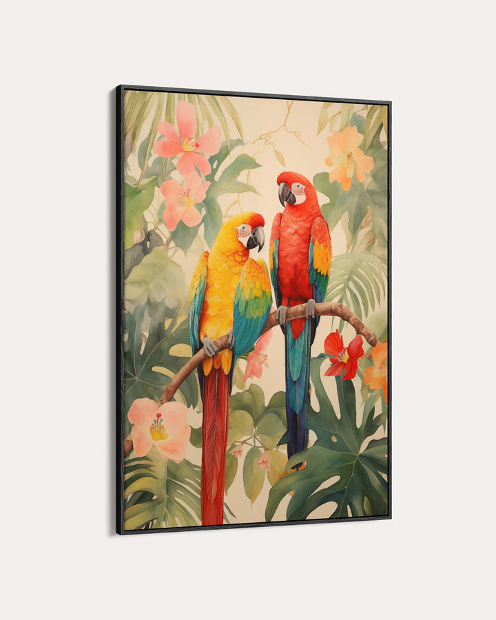 Forest Parrots Wall Art Print