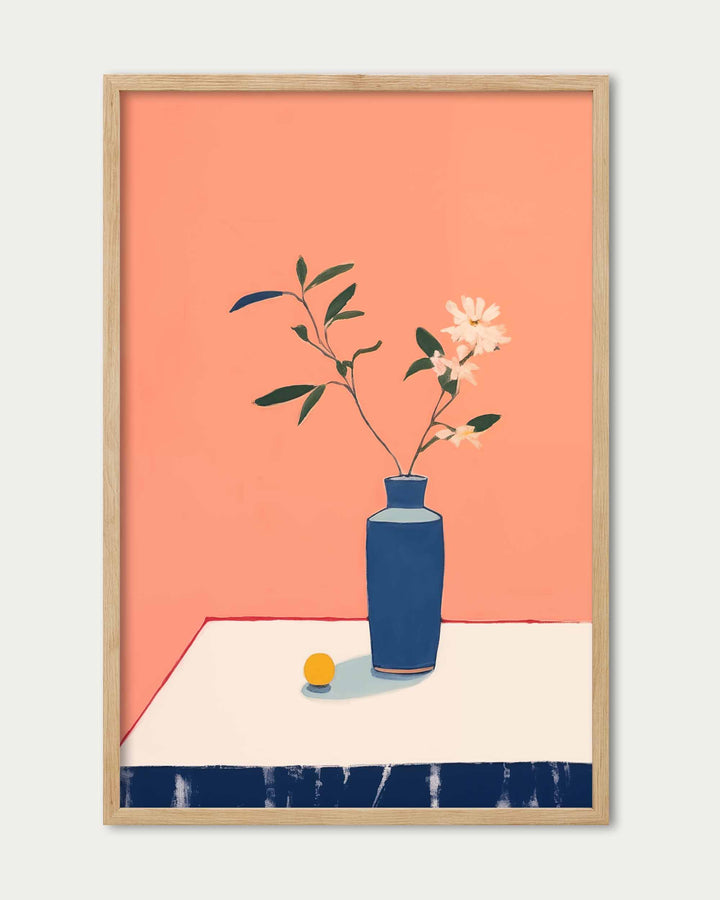 Marble & Flower Pot Art Print