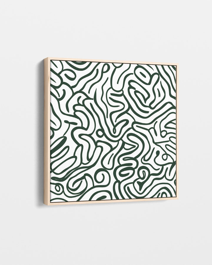 Abstract patterned artwork on a white background