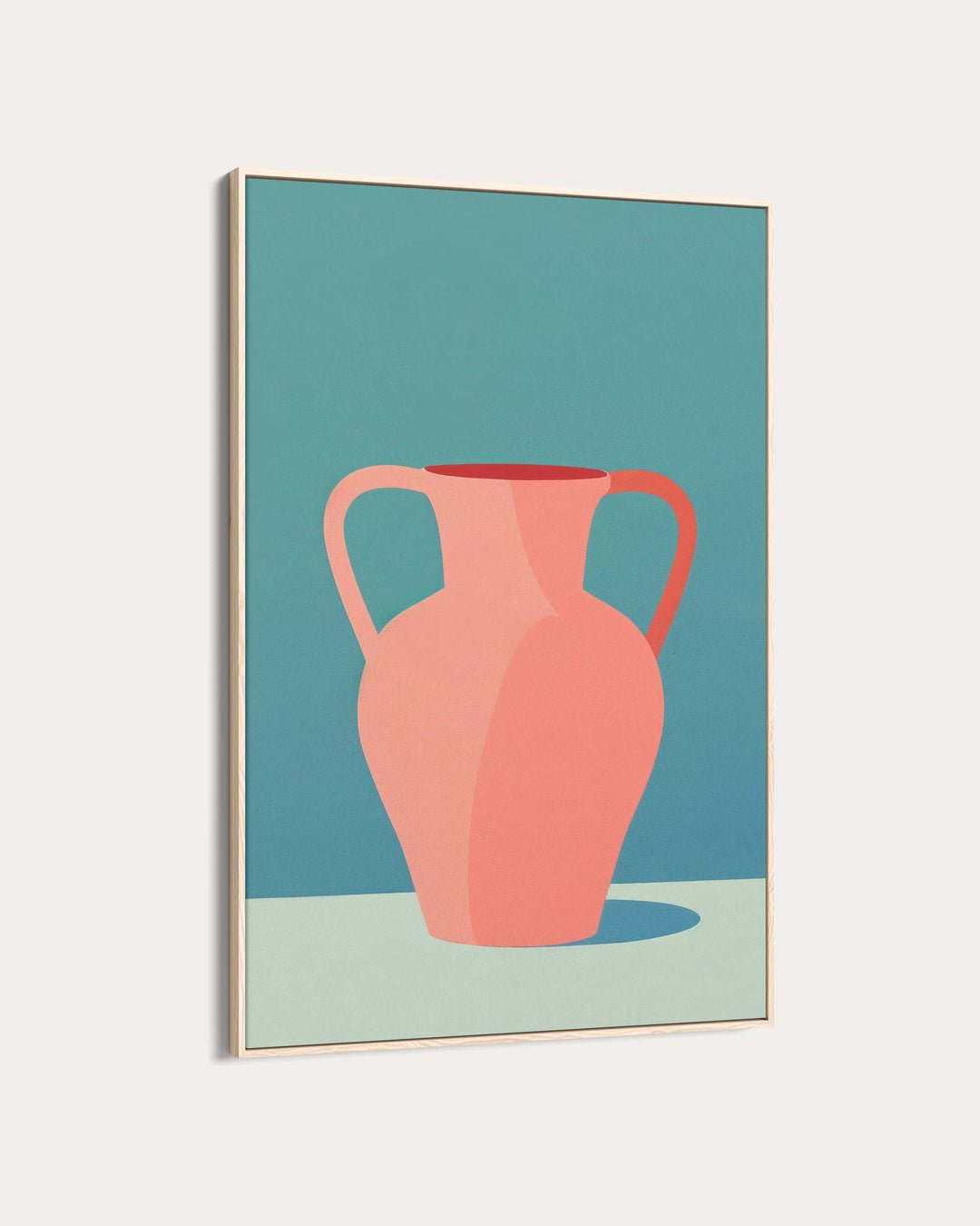 Blue And Pink Still Life Wall Art Print