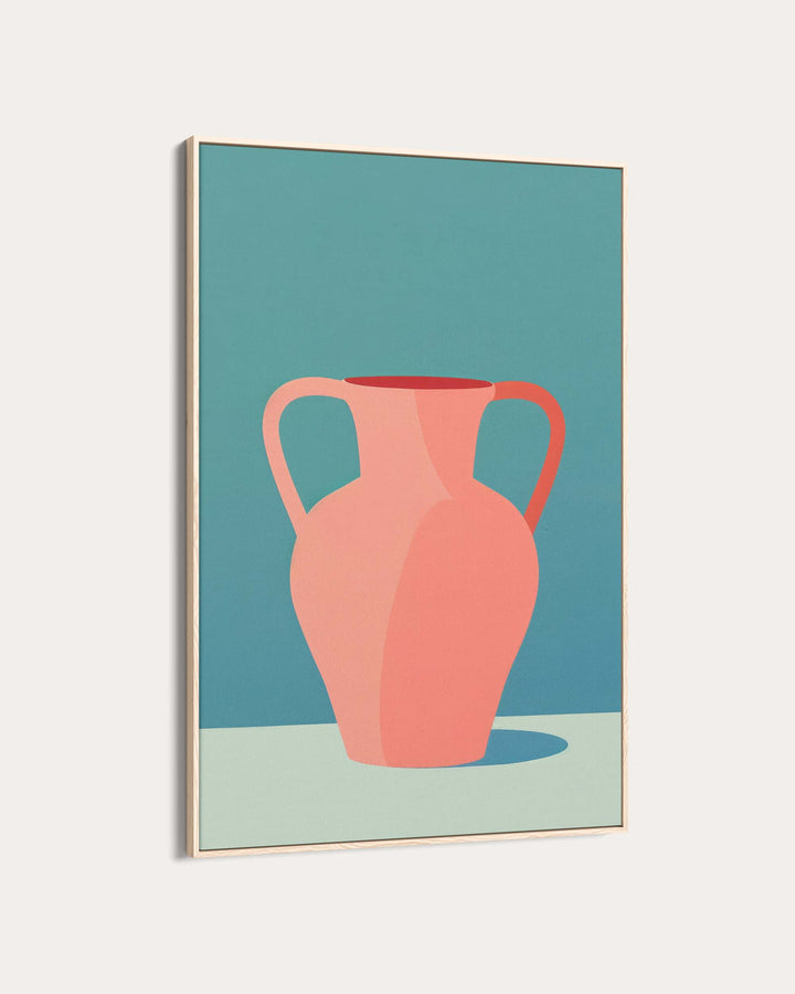 Blue And Pink Still Life Wall Art Print