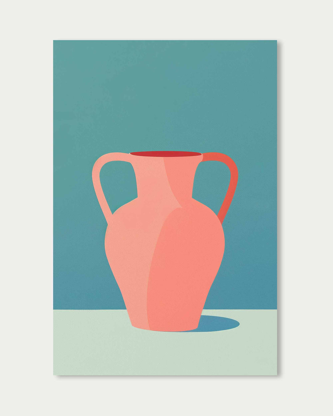 Blue And Pink Still Life Wall Art Print