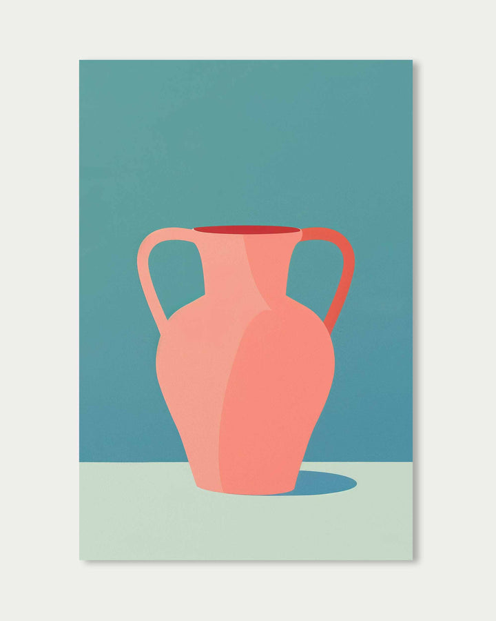 Blue And Pink Still Life Wall Art Print