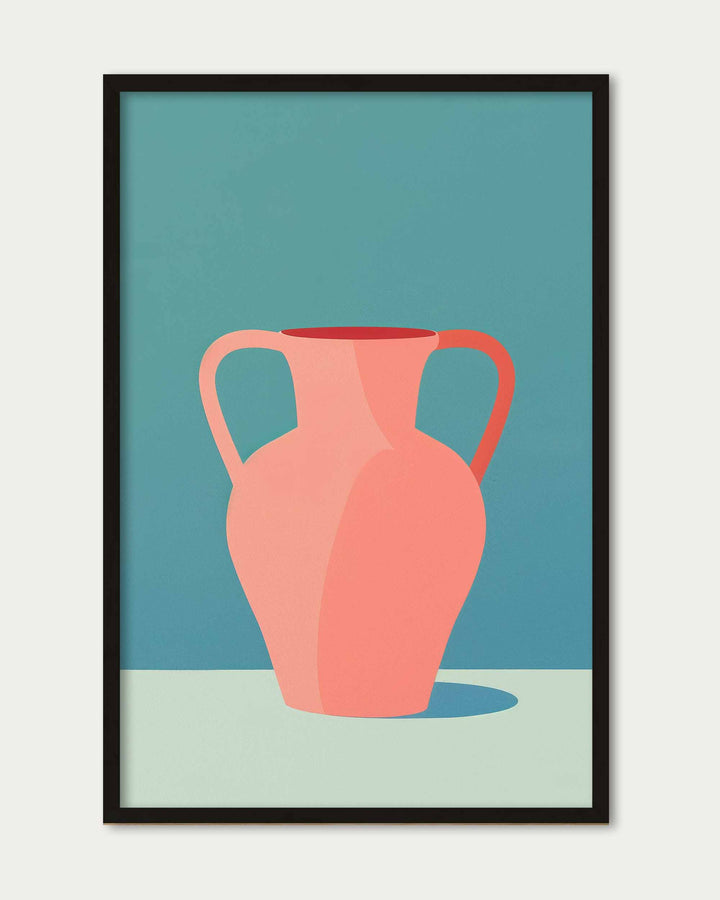 Blue And Pink Still Life Wall Art Print