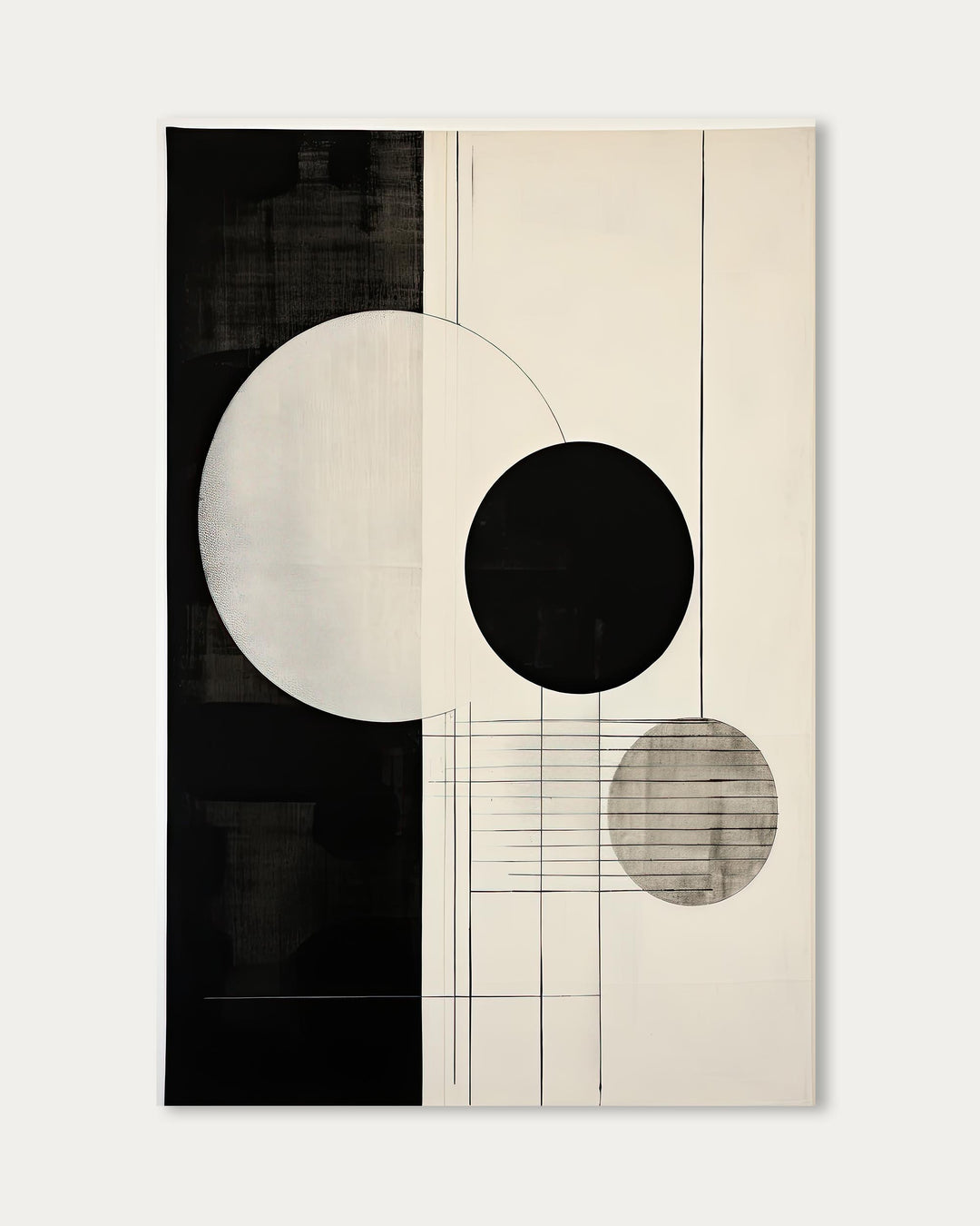 Mono Geometry Art Print