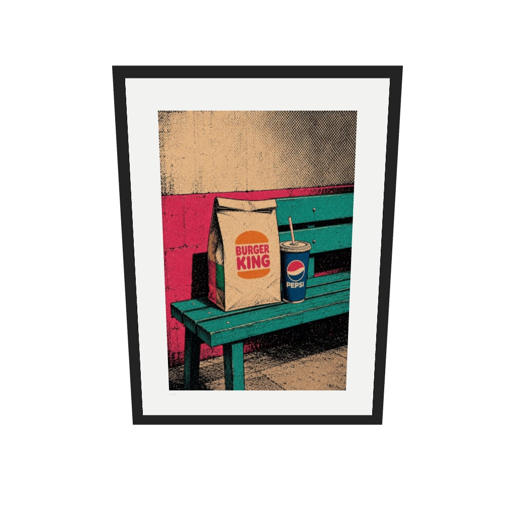 [af-ar] [v1] Dinner For One Burger King | Limited Edition Print — View in your space