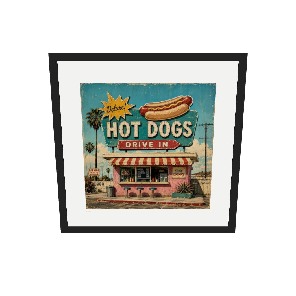 [af-ar] [v1] Hot Dogs Drive In | Limited Edition Print — View in your space