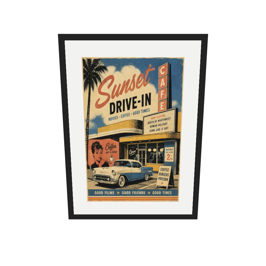 [af-ar] [v1] Sunset Drive In | Limited Edition Print — View in your space