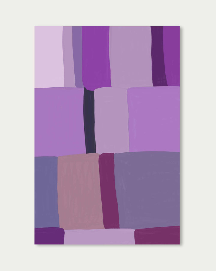 Purple Blocks Wall Art