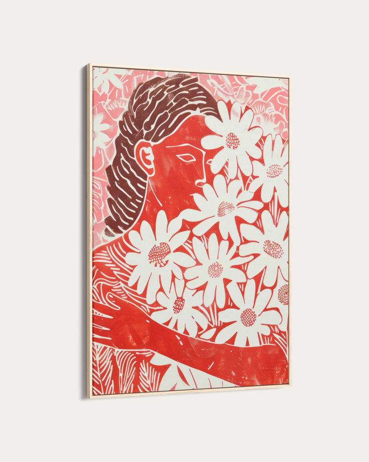 Holding Flowers Art Print