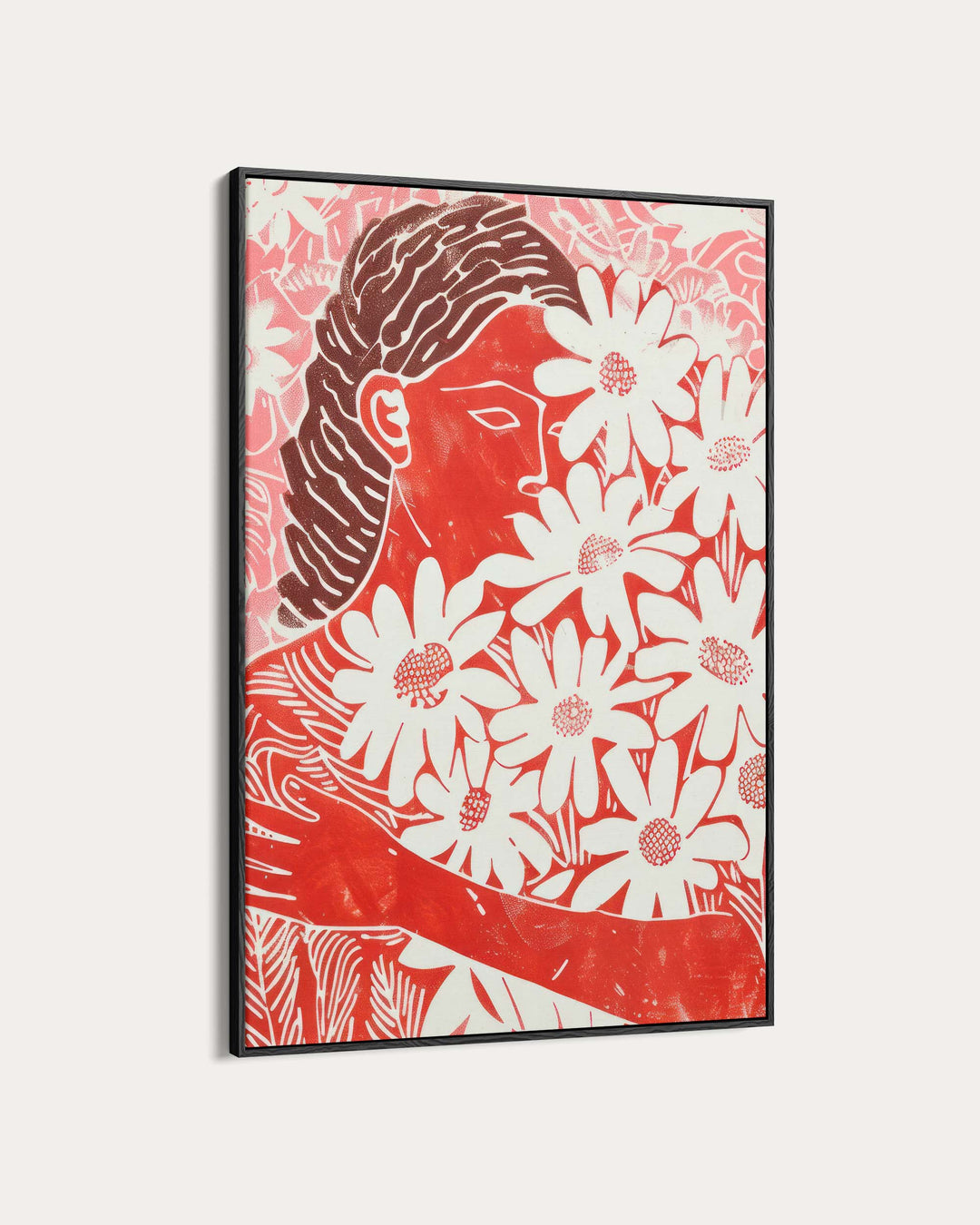 Holding Flowers Art Print