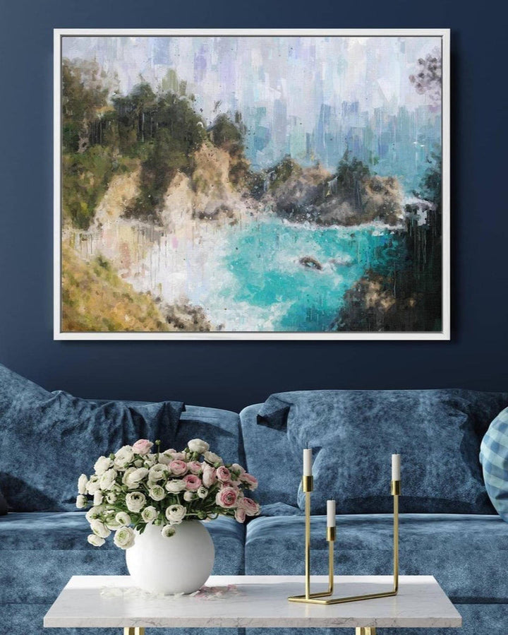 Sandy Bay Painting Framed Canvas