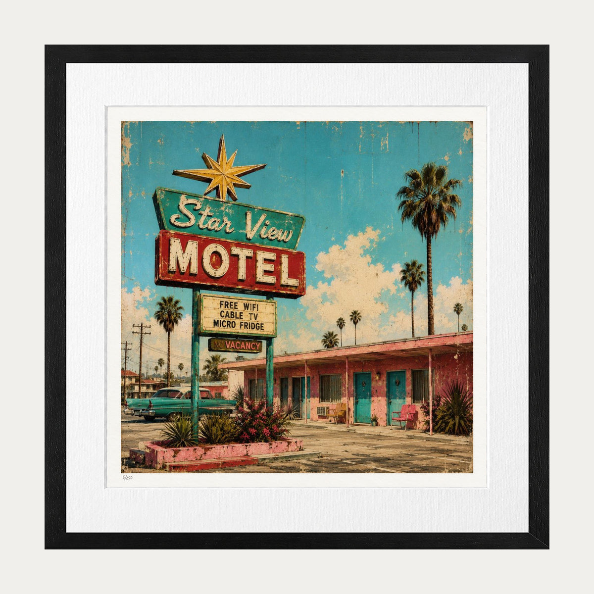 Star View Motel 2 | Limited Edition Print — Black Frame