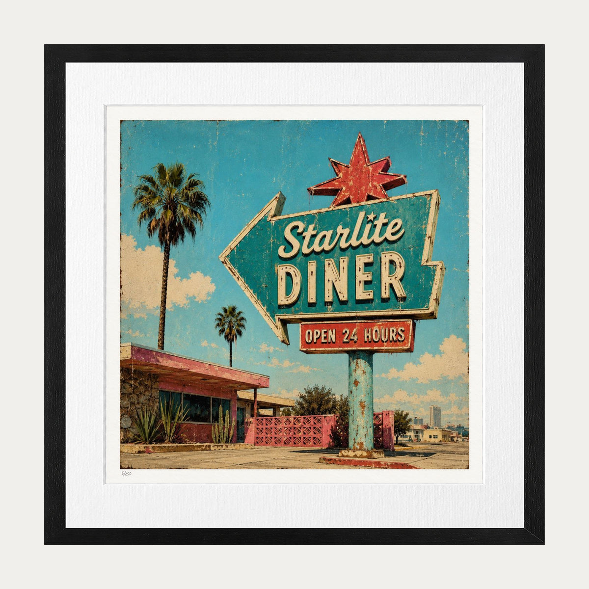 Starlite Diner | Limited Edition Print — Black Frame