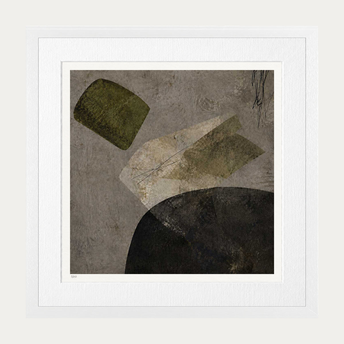 Stones & Shadows | Limited Edition Print — White Frame