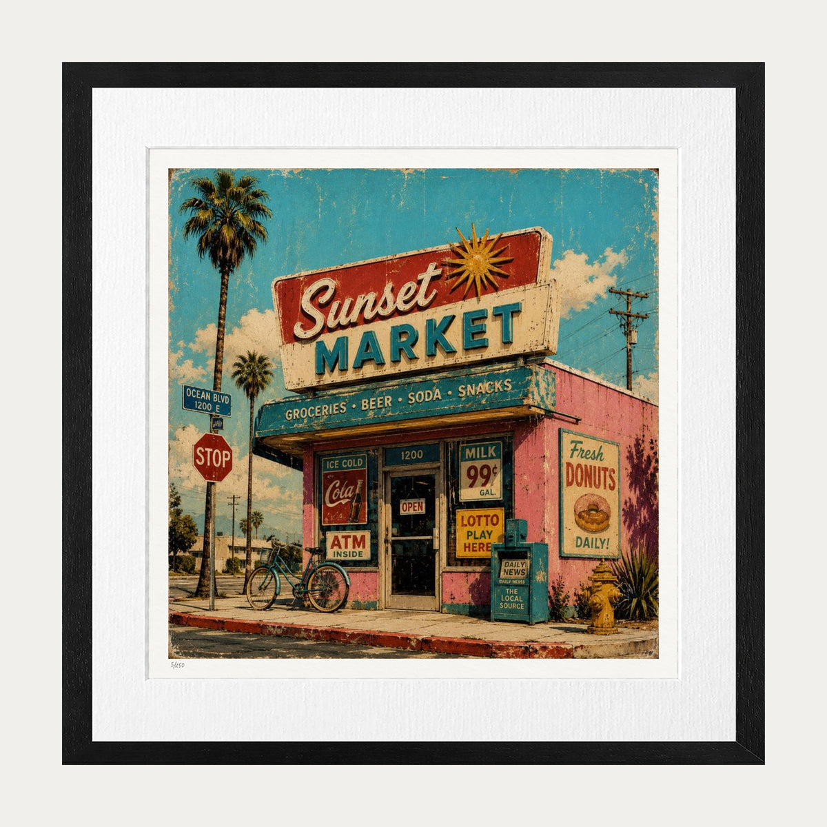 Sunset Market | Limited Edition Print — Black Frame