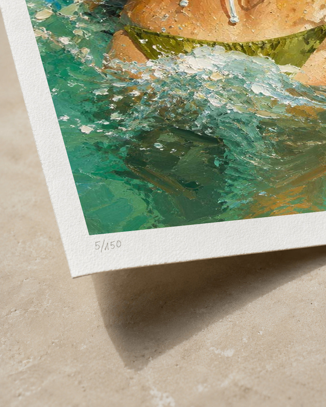 Swimming In Teal | Limited Edition Print — Close-up