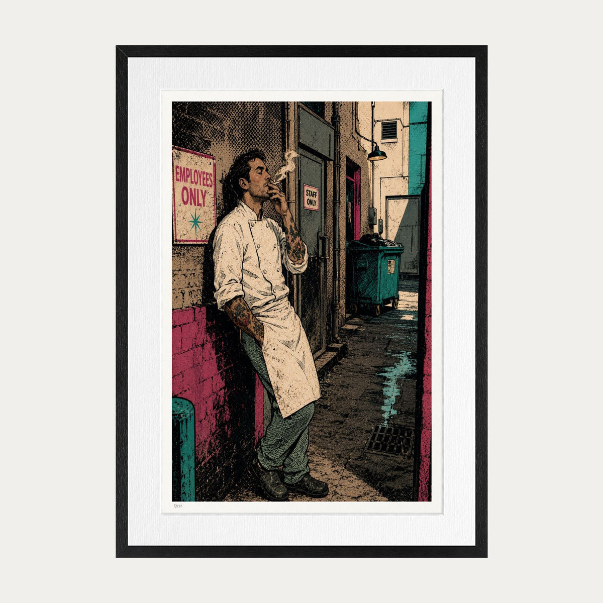 Taking A Break | Limited Edition Print — Black Frame