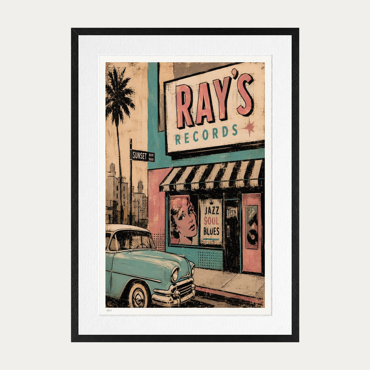 Teal Days | Limited Edition Print — Black Frame