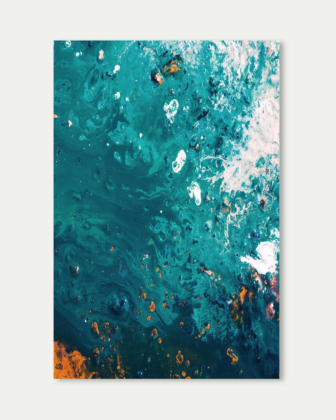 Teal Abstract Wall Art Print