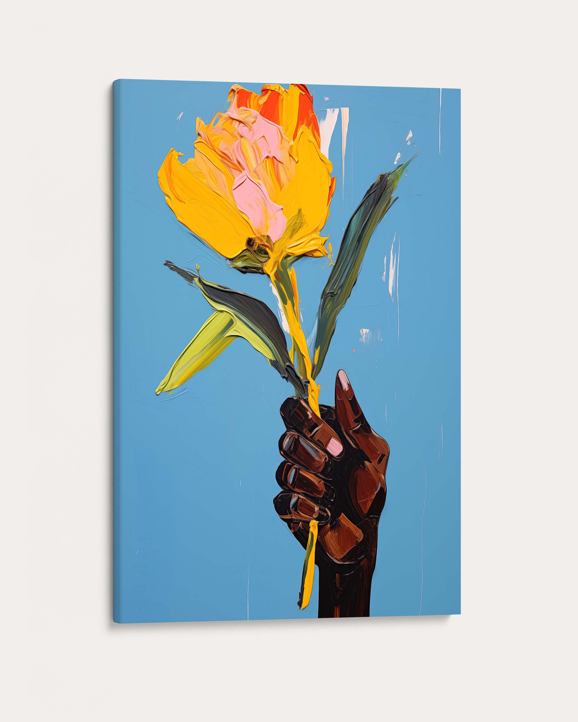 Holding A Flower Wall Art