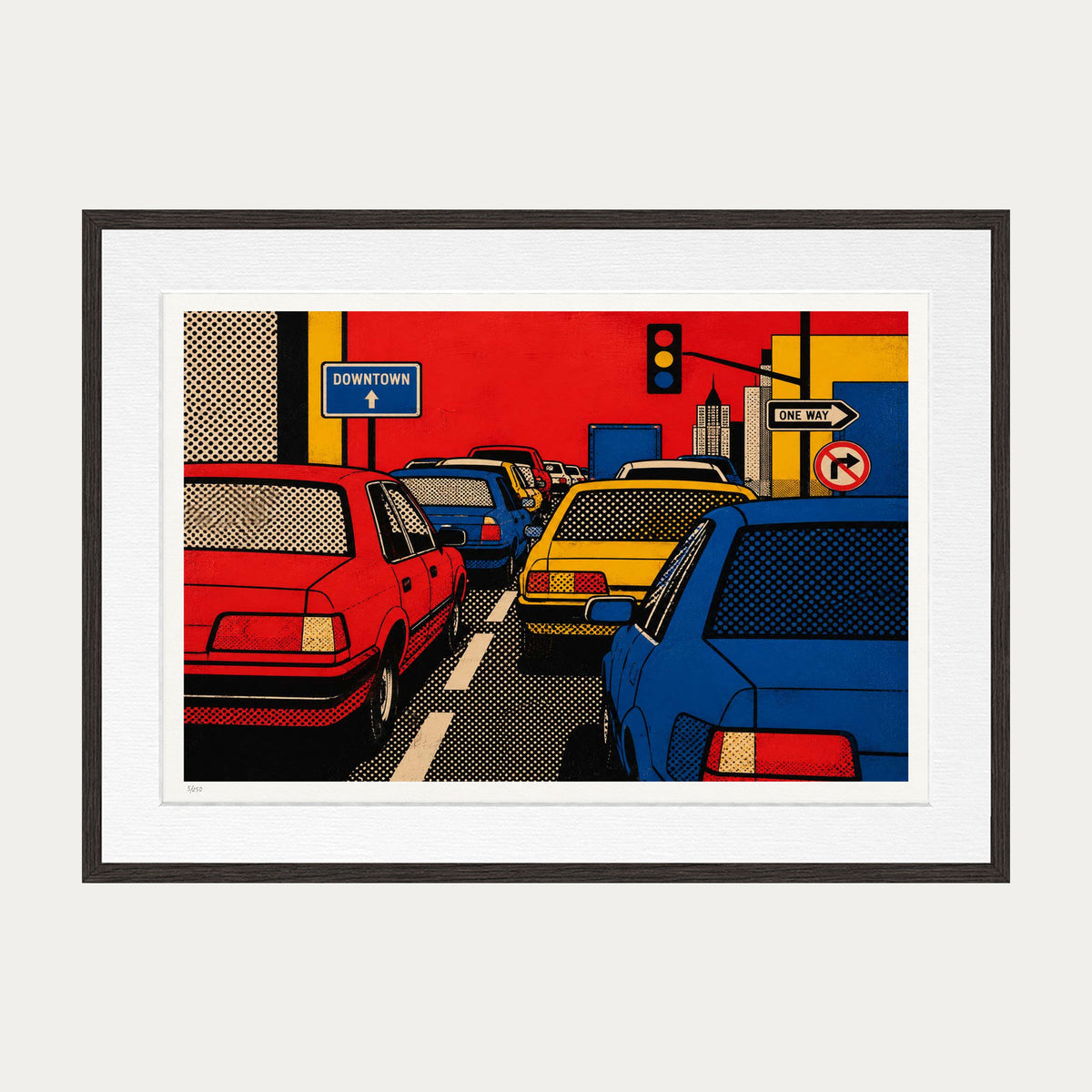 Traffic Jam | Limited Edition Print — Brown Frame