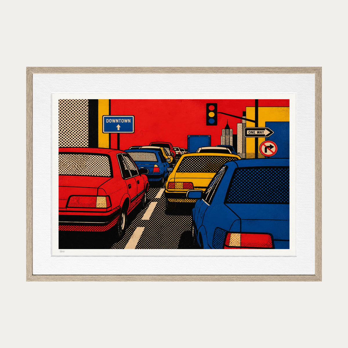 Traffic Jam | Limited Edition Print — Oak Frame