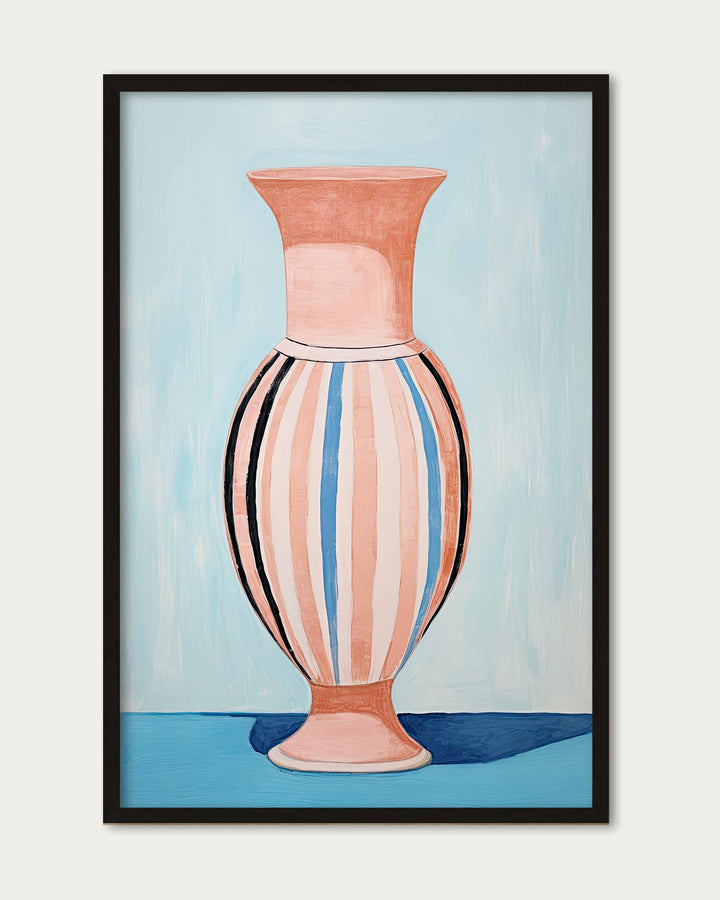 Stripy Vase II Wall Art Print