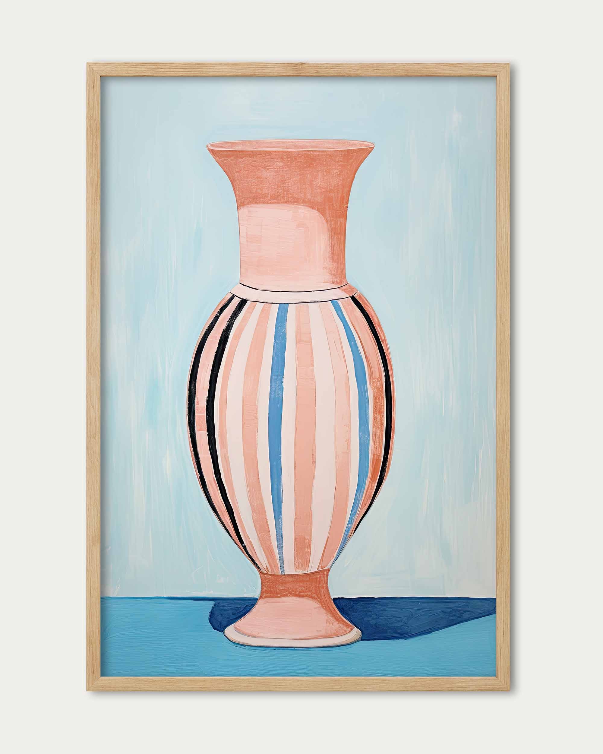 Stripy Vase II Wall Art Print