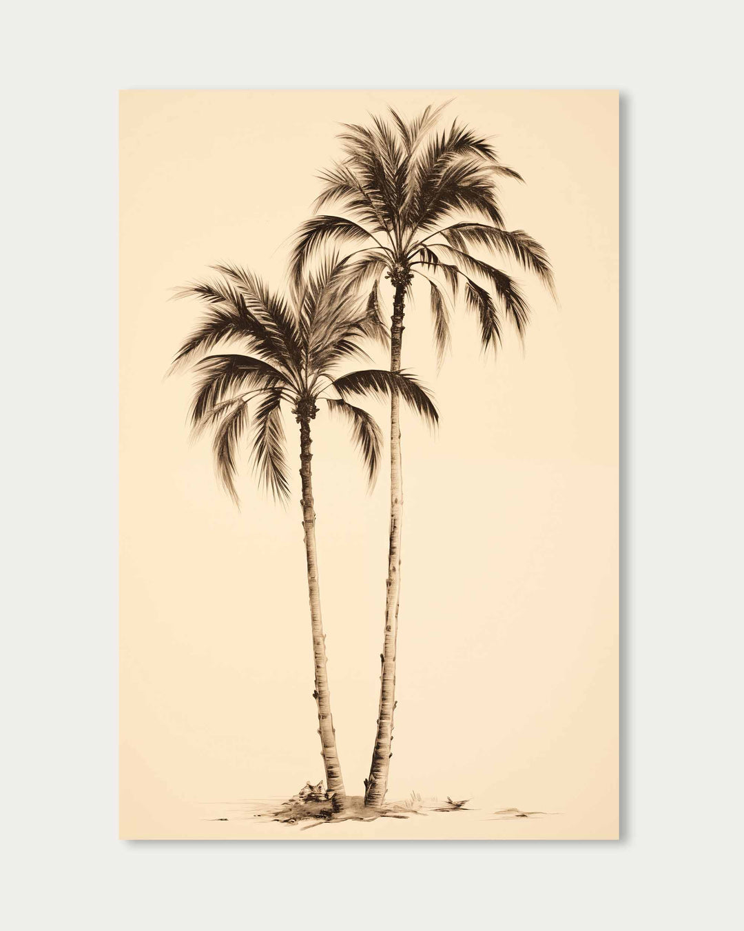 Golden Palms Wall Art Print