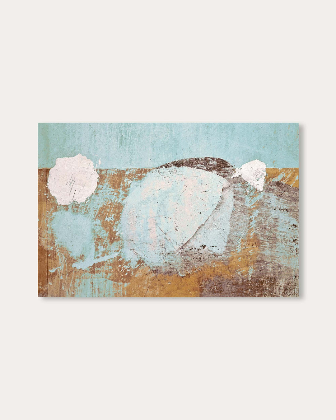 Gold & Teal Texture Wall Art Print
