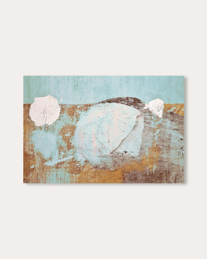 Gold & Teal Texture Wall Art Print
