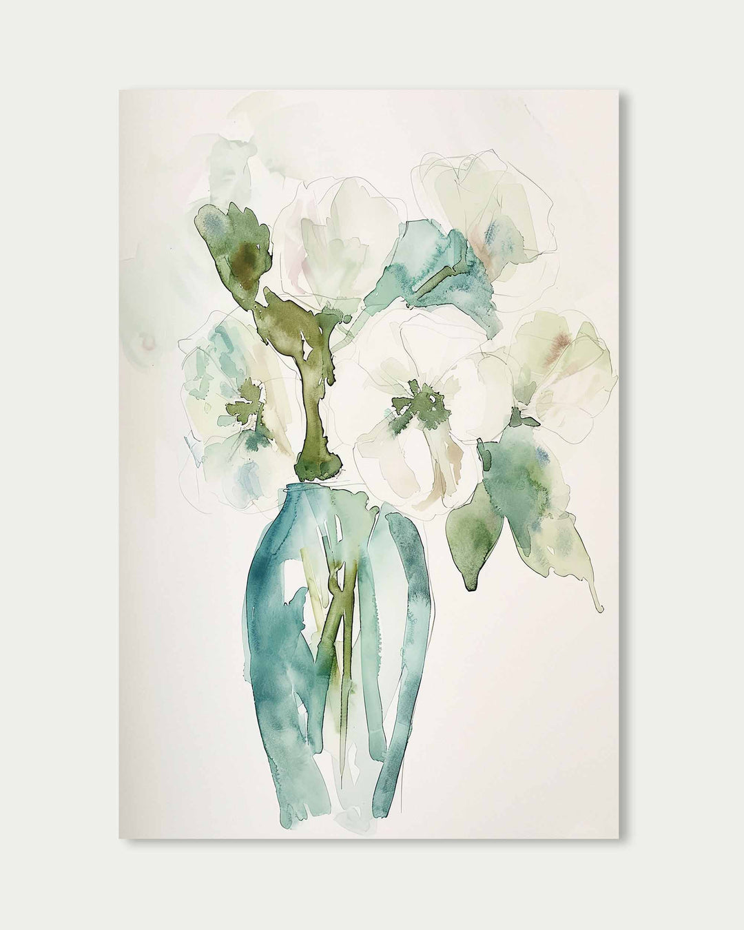 Watercolour Flowers Wall Art
