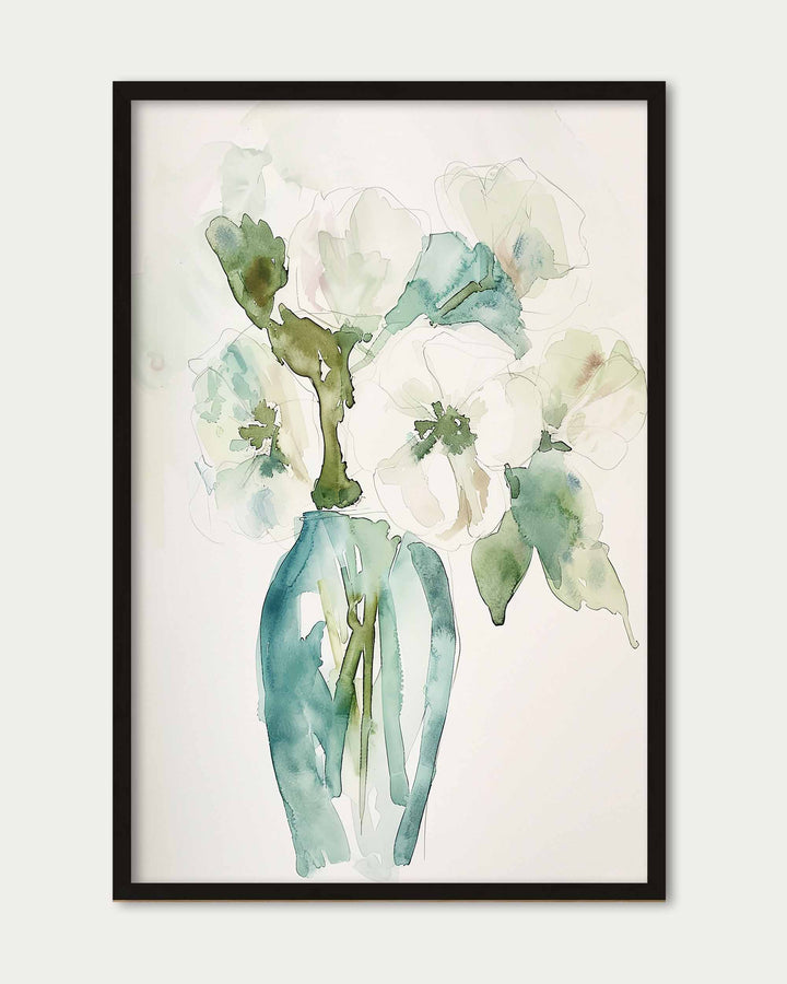 Watercolour Flowers Wall Art