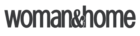 The logo for 'woman&home' in a dark gray sans-serif font on a solid white background.