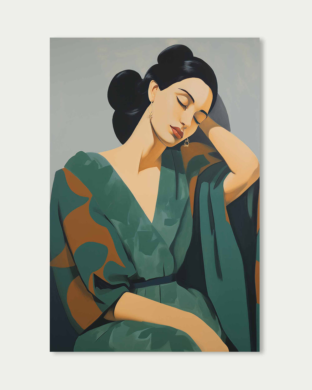 Green Dress Wall Art Print