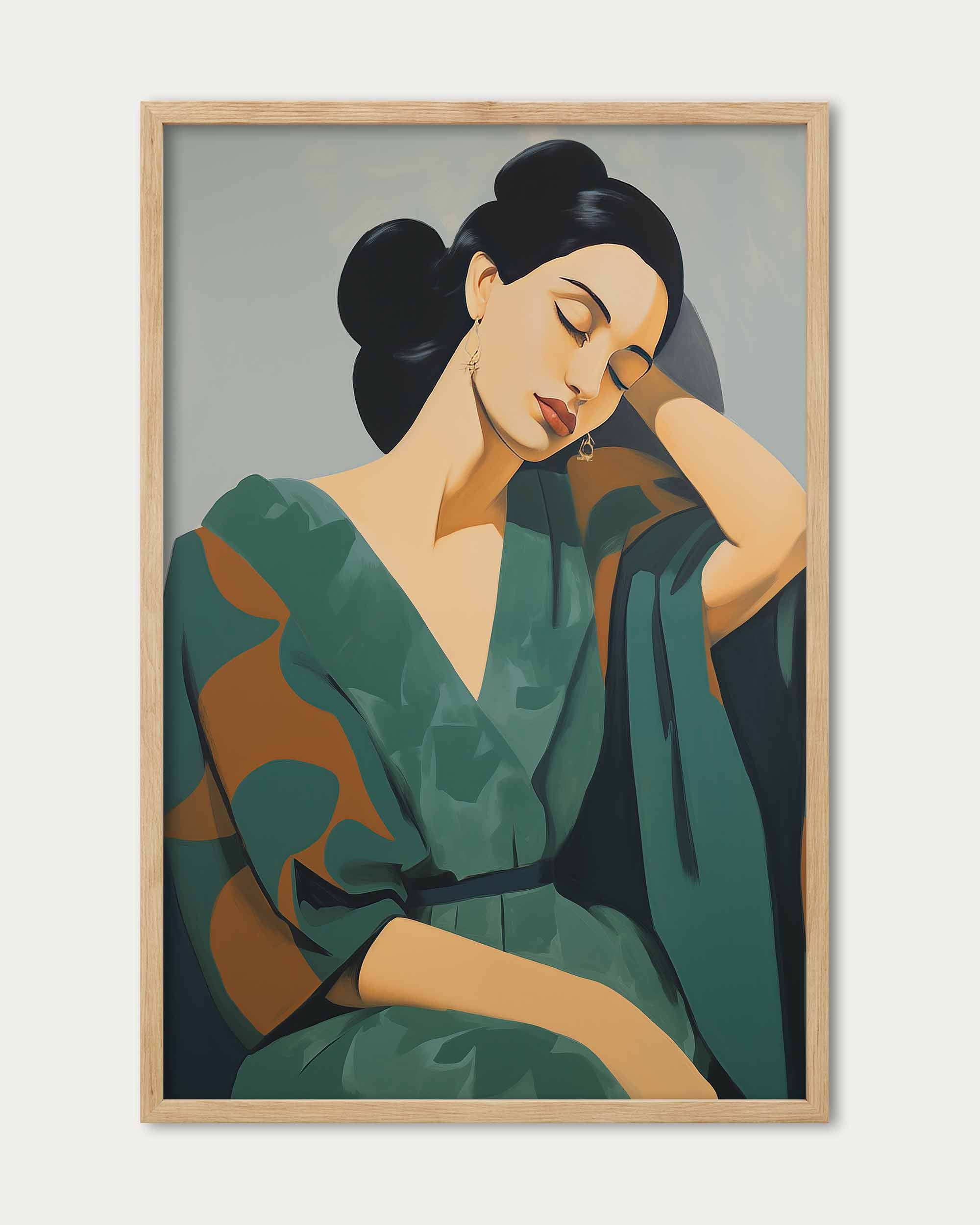 Green Dress Wall Art Print