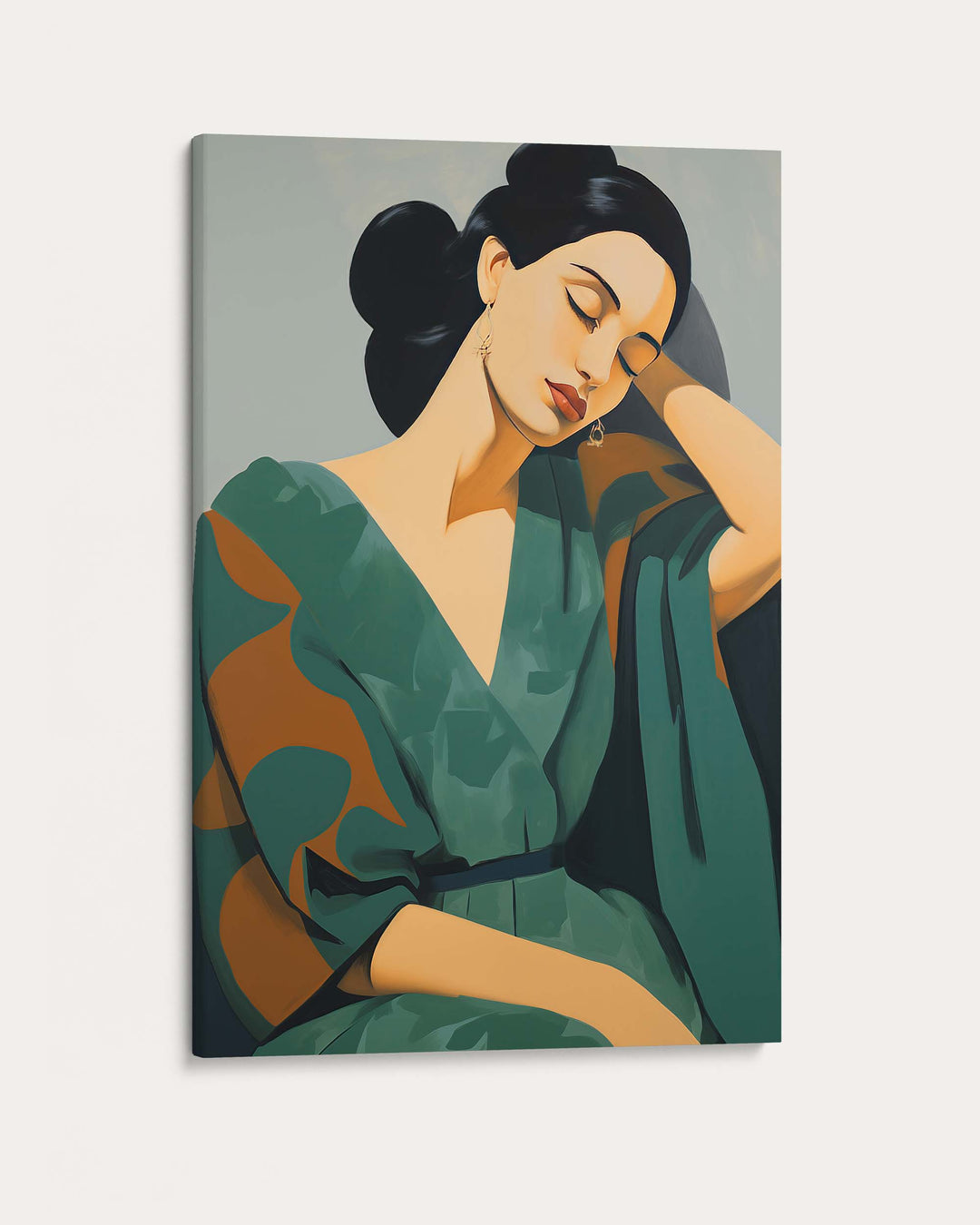 Green Dress Wall Art Print