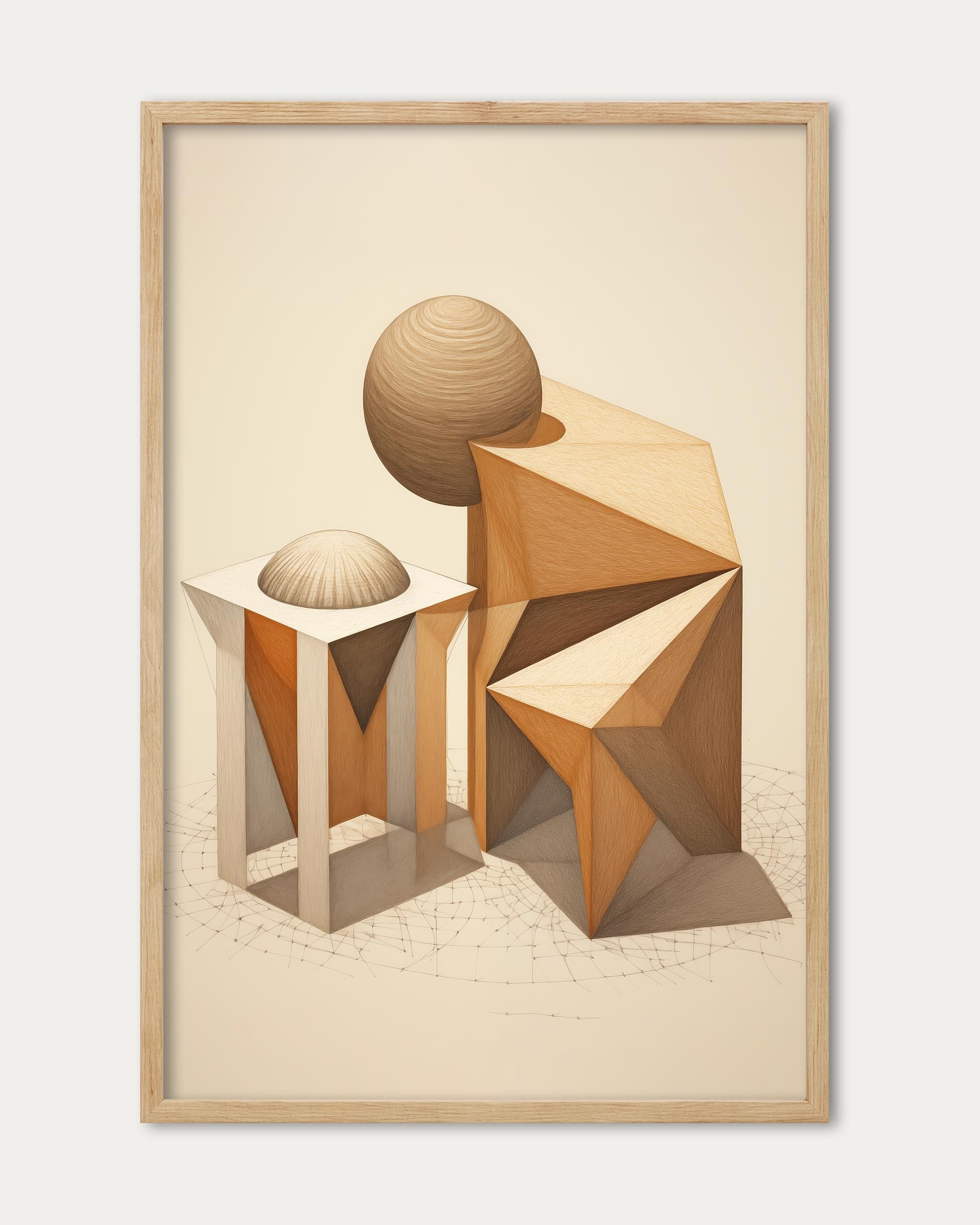 Cubic Figure Art Print