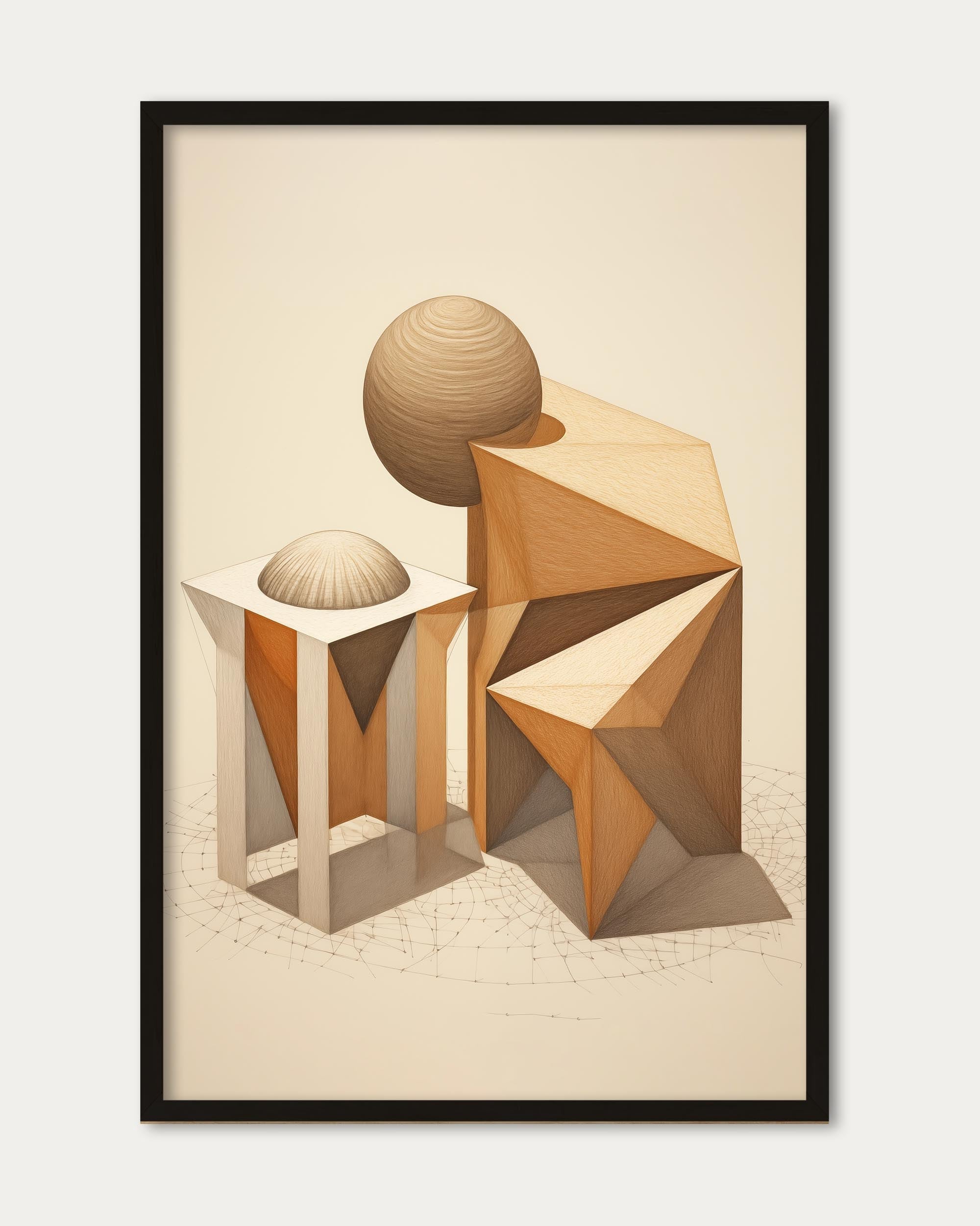 Cubic Figure Art Print
