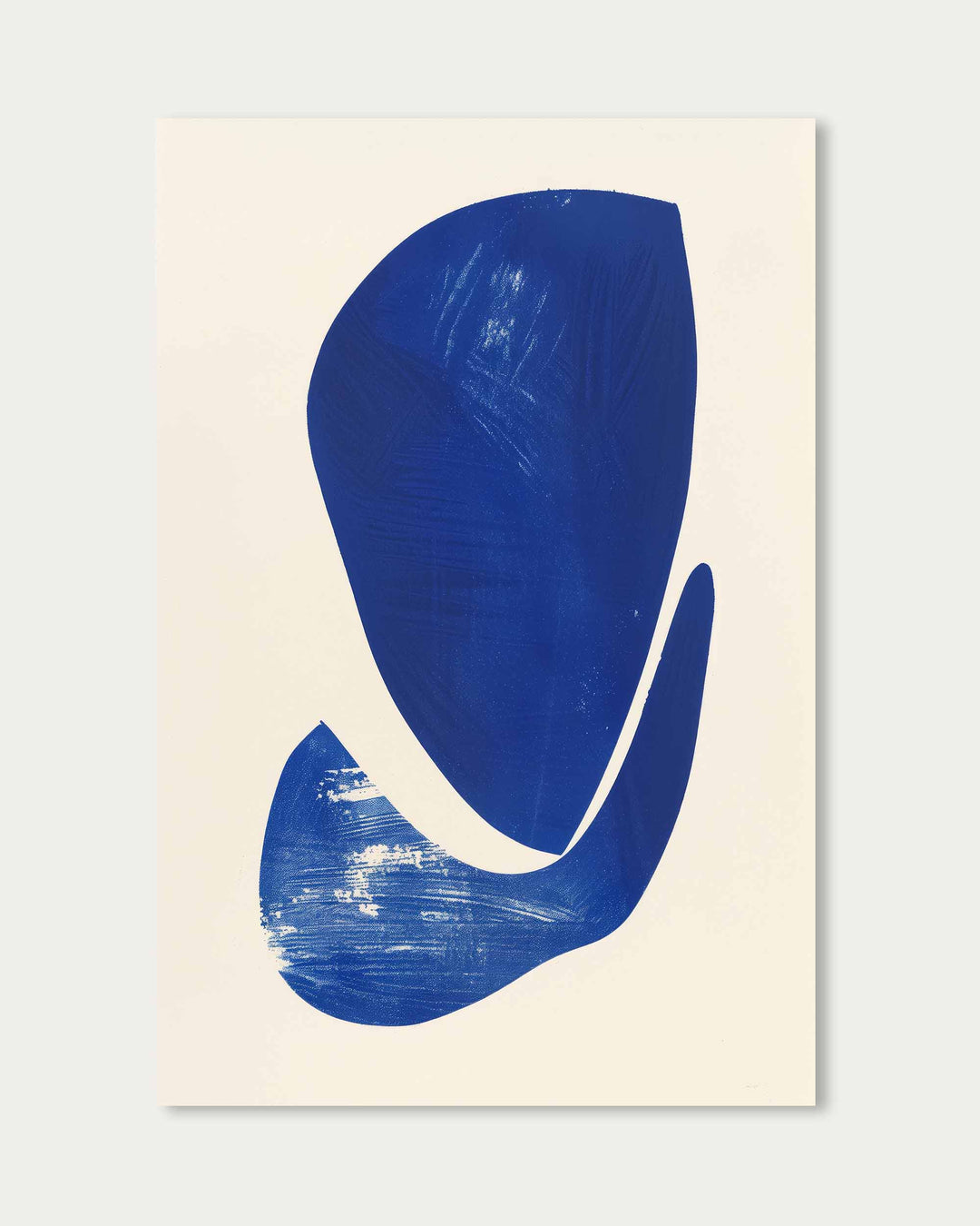 Abstract Blue Boat Wall Art Print