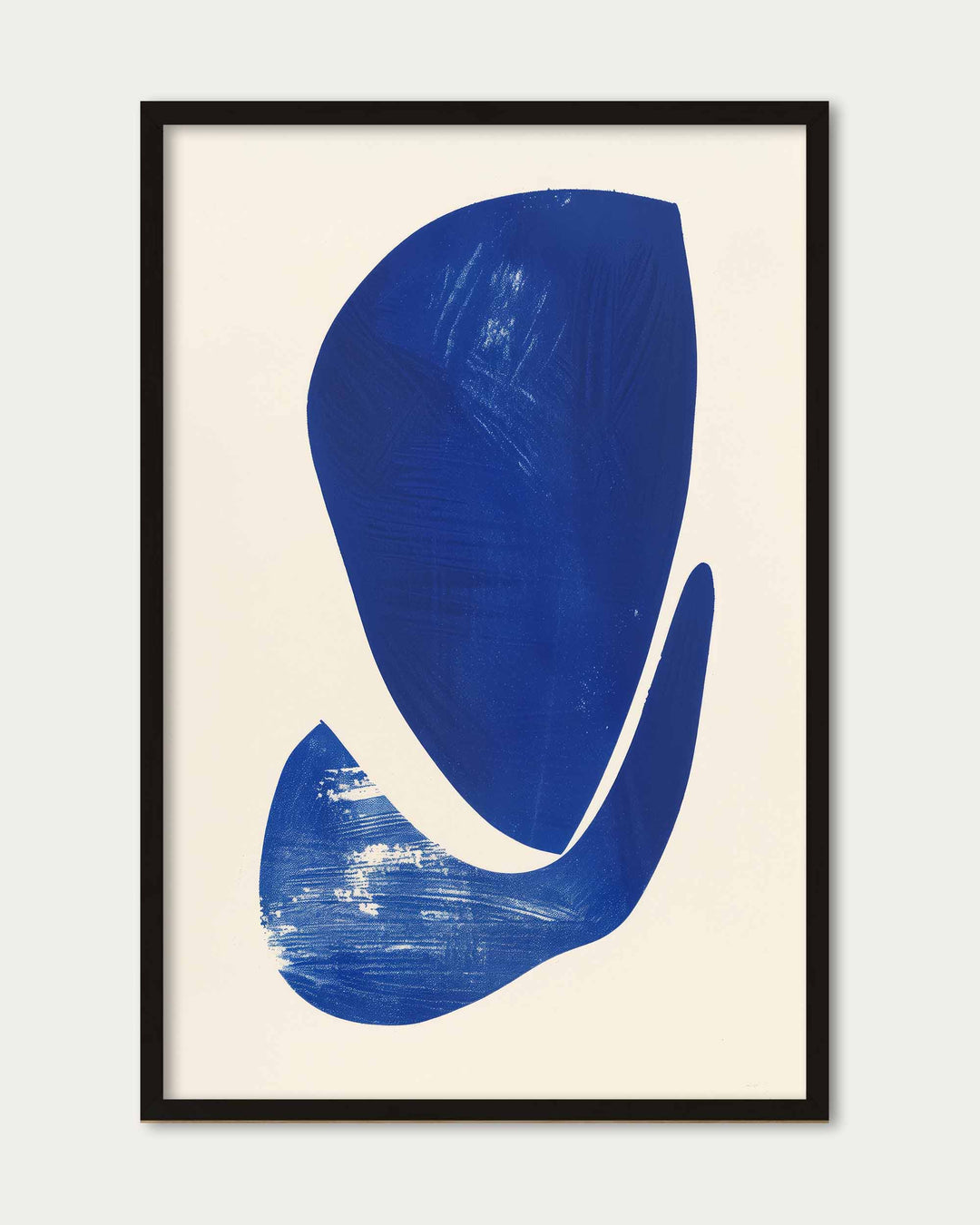 Abstract Blue Boat Wall Art Print